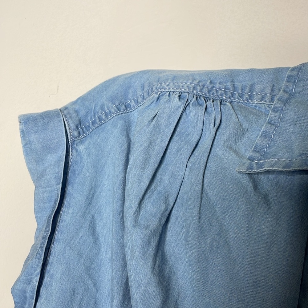 Japna Soft Denim Short Sleeve Button Up - Picture 4 of 6
